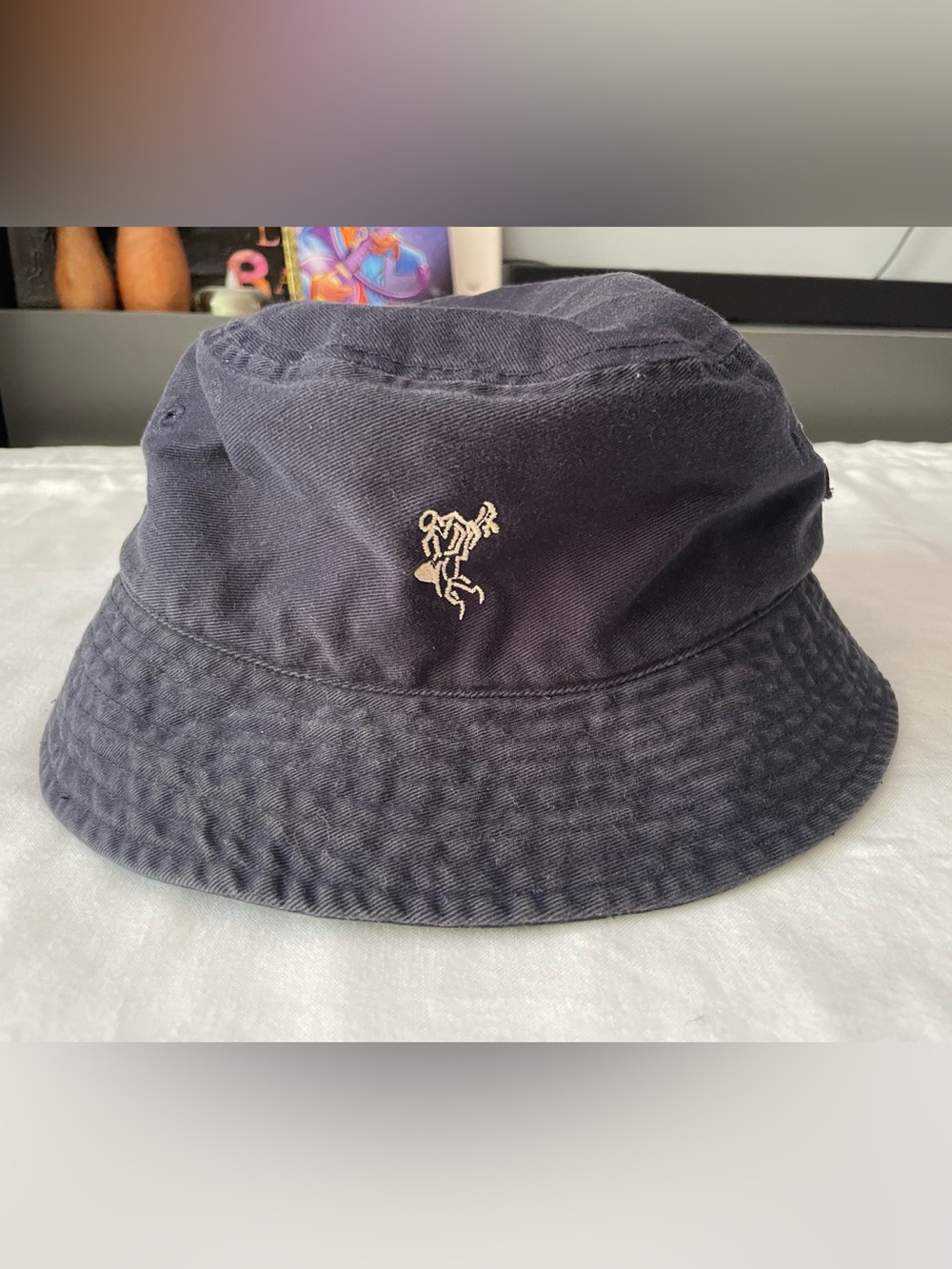 Ashworth Embroidered Golf Logo Navy Bucket Hat